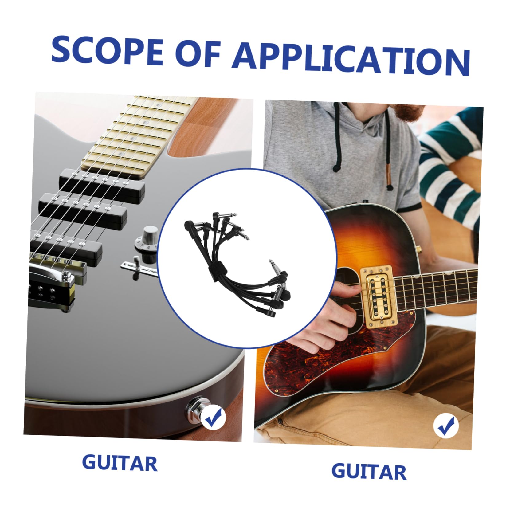 TOYANDONA 3 Sets Gitarren-patchkabel Robuste Patchkabel Für Gitarrenpedale Einfache Konstruktion Für Musiker 6 Stück X 3