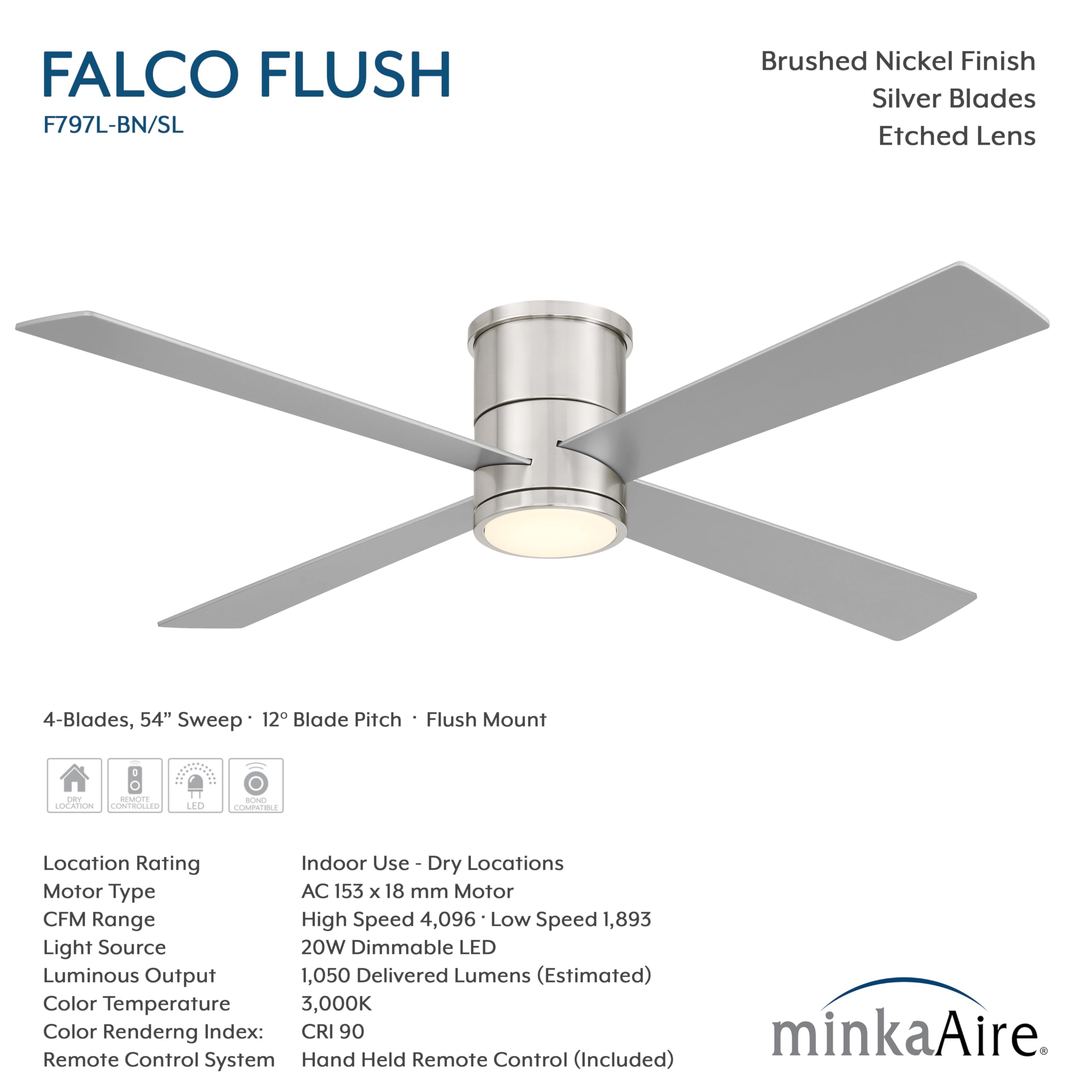 MINKA-AIRE F797L-BN/SL Falco 54