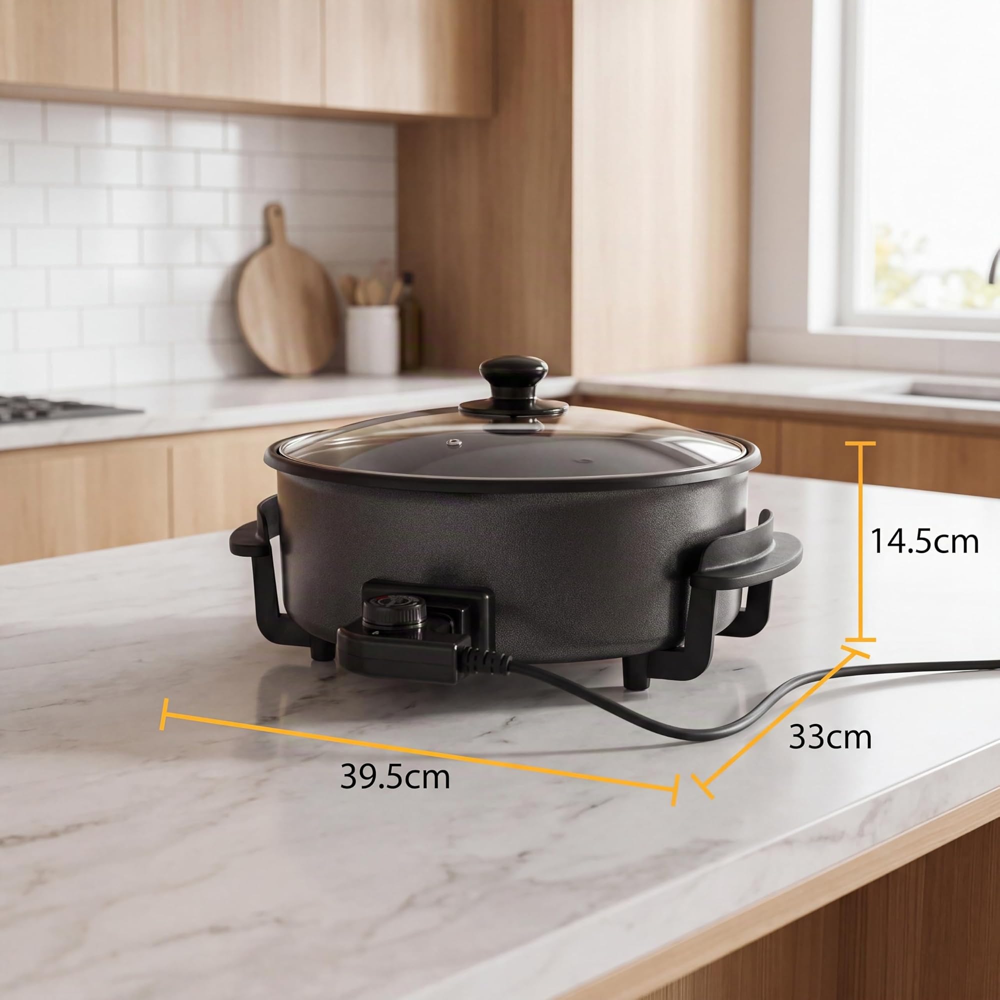 Tristar XL Sauteuse 30 cm 5 l 1500 W Schwarz PZ-9135