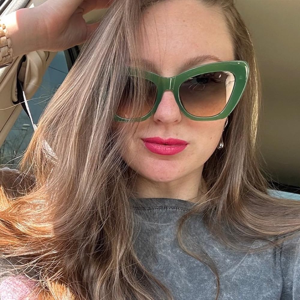 Gafas de sol estilo ojo de gato de moda para mujer y hombre, estilo vintage, para fotografía callejera, v