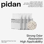 Pidan Tofu Cat Litter Clumping, Flushable,Ultra Séchage rapide et absorbant, 100% Ingrédients naturels Litter,Solubilité dans l'eau,Réellement sans poussière,Moins de dispersion (5.3lb×4bags)