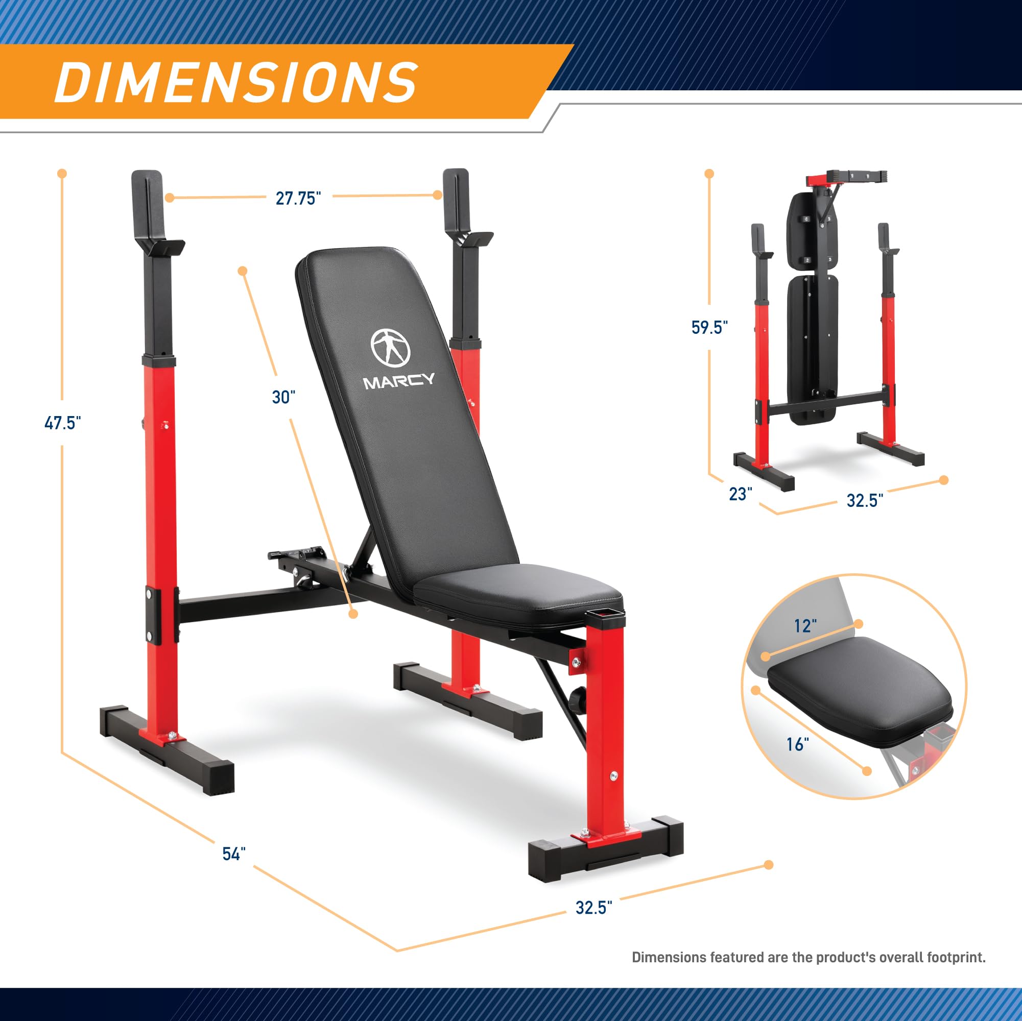 Marcy Bancos de pesas y accesorios ajustables estándar y olímpicos. Construye tu propio gimnasio en casa con accesorios opcionales disponibles: Torre Lat, desarrollador de piernas y rizo de brazos