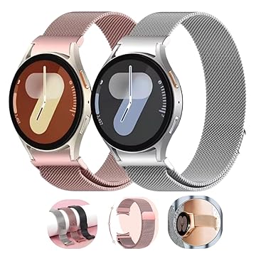 Pulseira Slim Milanese Metal Inox Loop Compatível com Samsung Galaxy Watch 7, 40mm 44mm, Malha Magnética de Aço Inoxidável Watch7