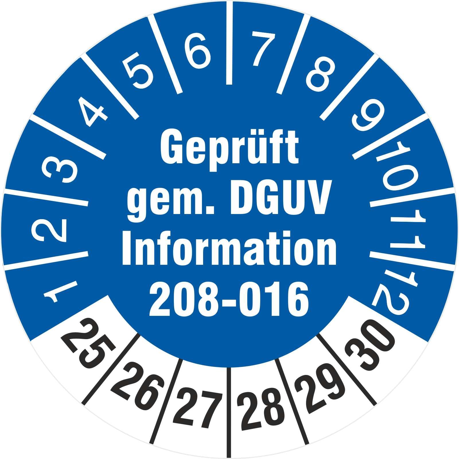1000 Prüfetiketten 30 mm geprüft DGUV Information 208-016 Leitern und Tritte 2025-2030