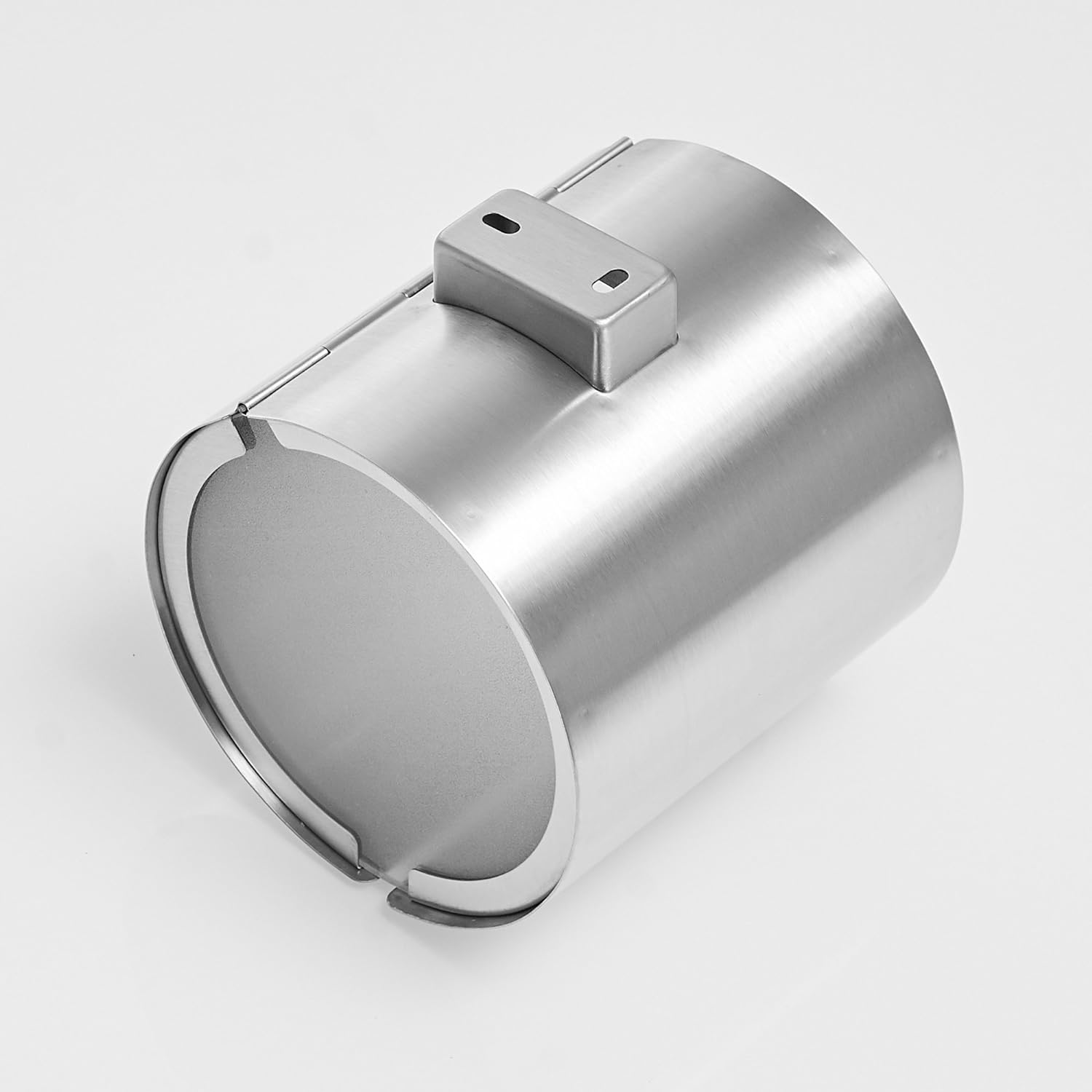 Rear view of the toilet paper holder showing the mounting bracket