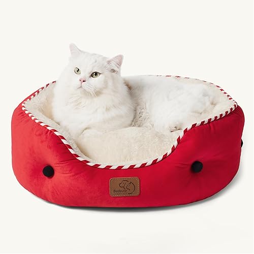 Miniatura 144 de Bedsure Camas lavables para perros, camas redondas con parte inferior antideslizante para gatos de interior, cachorros y gatitos, 20 pulgadas, gris