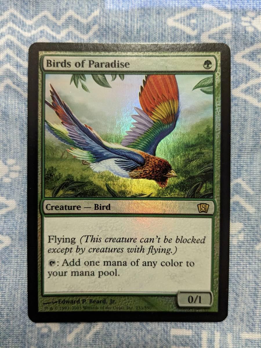 PSA9 MTG 英語　極楽鳥Birds of Paradise 8版　foil PSA9 MTG 英語 極楽鳥Birds of Paradise 8版 foil BIRDS OF