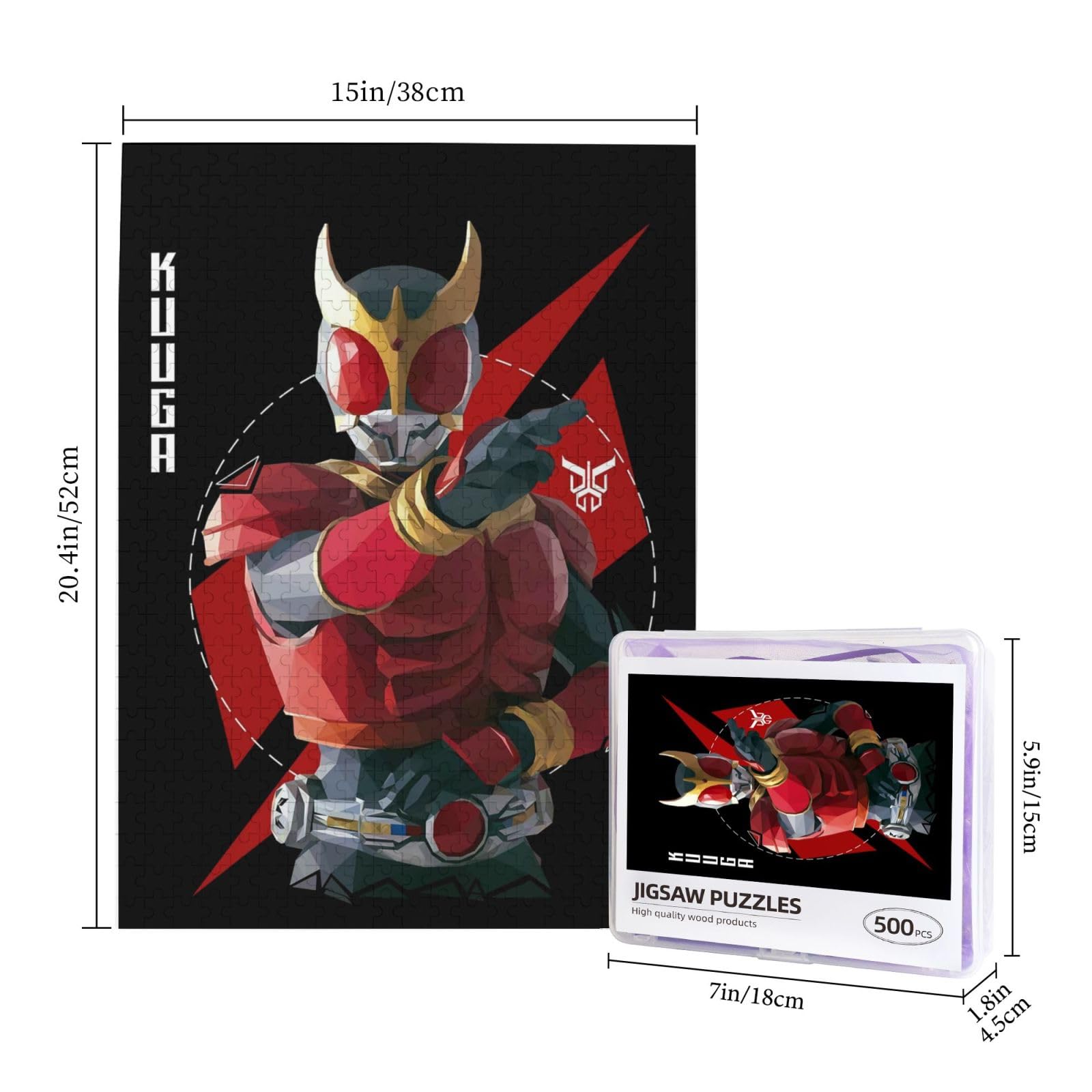 Amazon.co.jp: 500ピース ジグソーパズル 仮面ライダー クウガ 38*52cm 