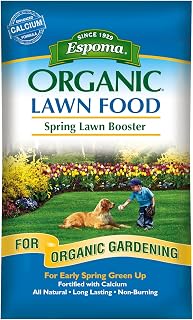 Espoma Organic Spring Lawn Booster 8-0-0 | Slow-Release Nitrogen Fertilizer with Calcium | 30 lb Covers 5000 sq ft