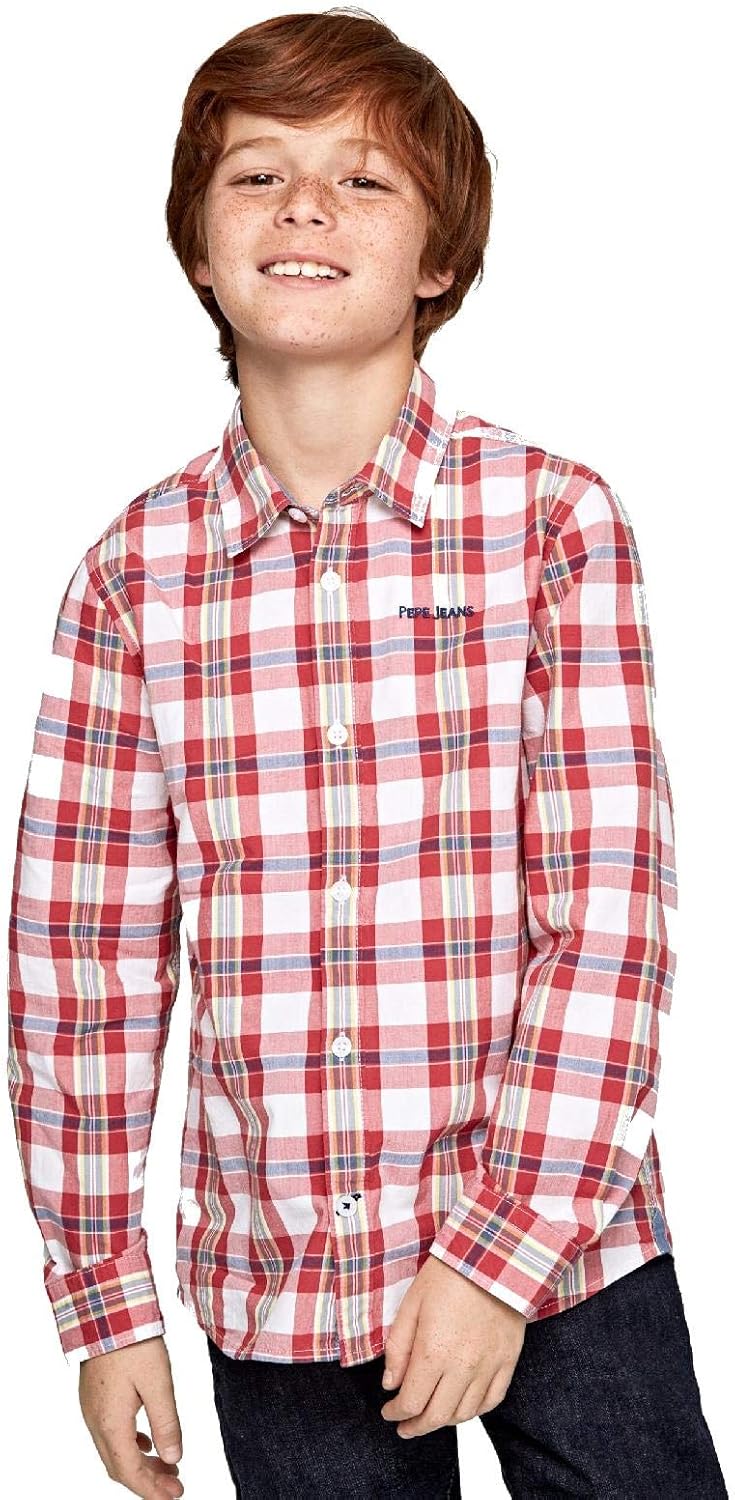 Chemise Jeans Pepe Evan Rouge Enfante 10 Rouge : Amazon.fr: Vêtements