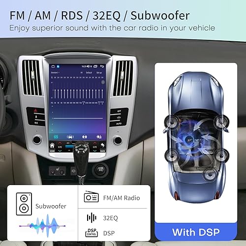 Miniatura 7 de Radio estéreo de coche para Lexus RX RX300 RX330 RX350 RX400H 2004-2008 repuesto Carplay Android Auto 12.1 pulgadas actualización de pantalla estilo