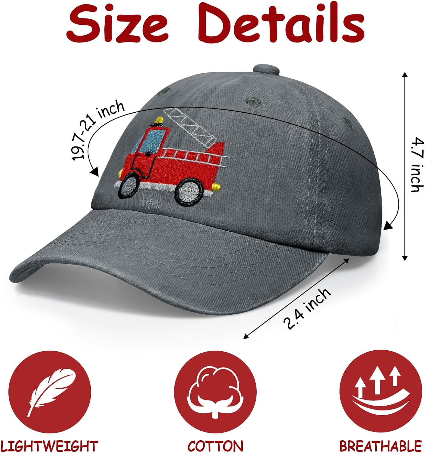 Embroidered Toddler Boy Baseball Cap Boys Toddler Trucker Hats, Baseball Hats for Boy and Girl - Image 6