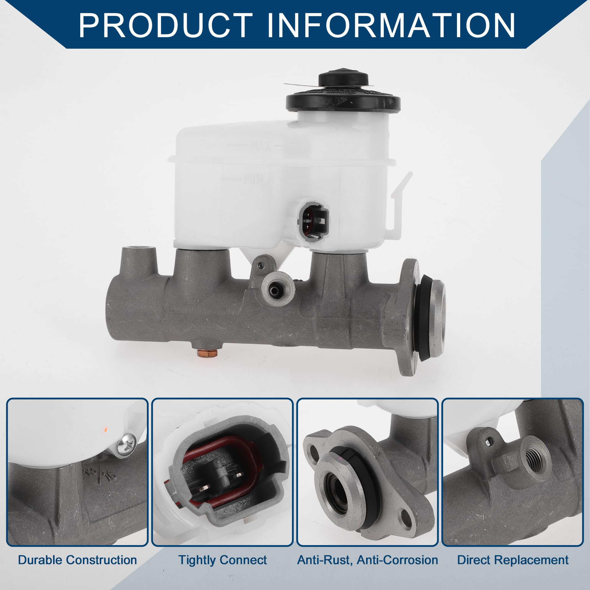 Keine. 472011A050 Bremsflüssigkeitsbehälter mit Hauptbremszylinder für Toyota Corolla 1997-2001 Motorraum Hydraulik-Hauptbremszylinder Langlebig 1 Stück