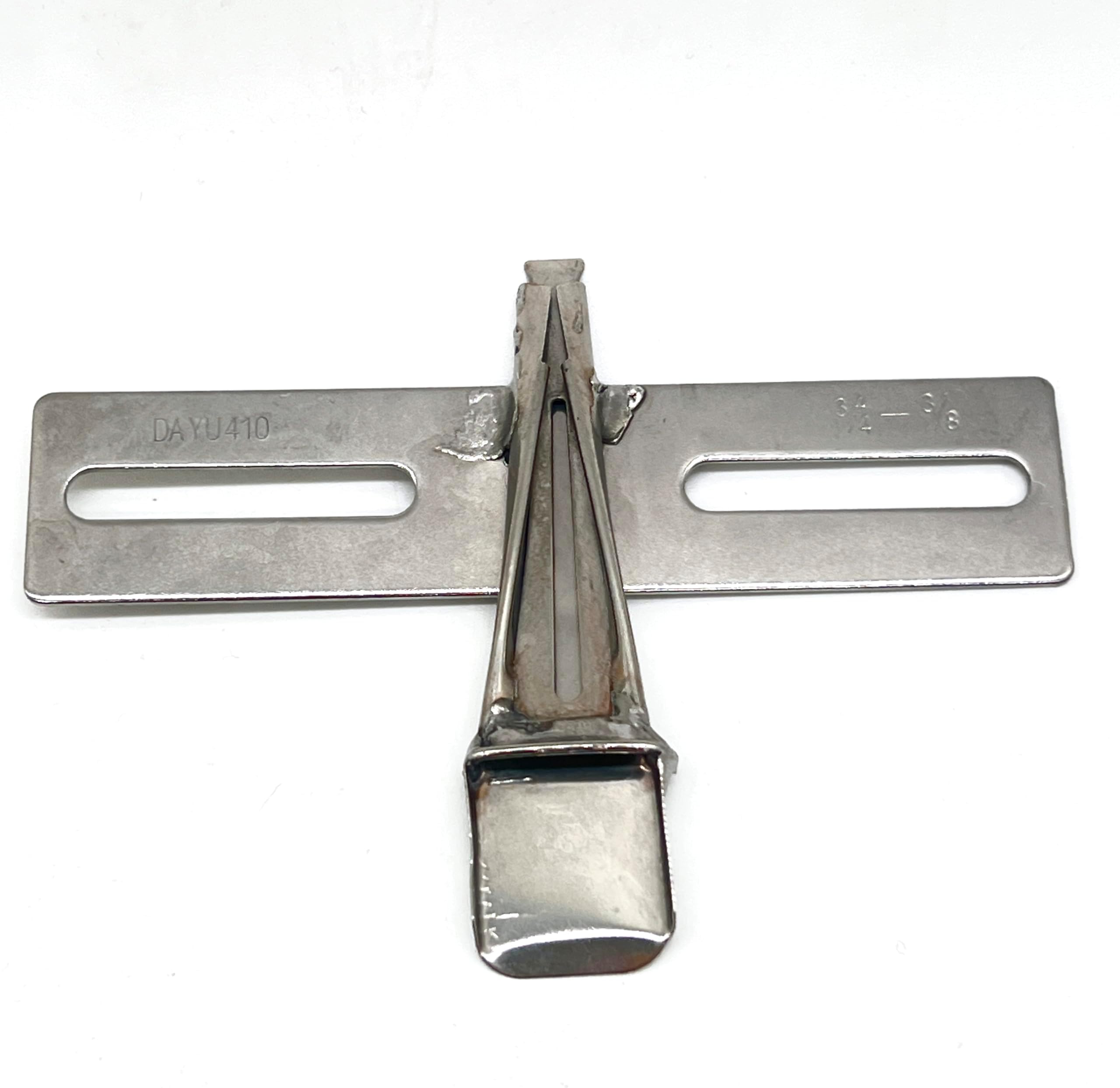 LNKA Industrial Foot DAYUN 410 Two Sides Upward Reverse Belt Loop Binder Folder fit for 2 Needle Sewing Machine (Tape Size:3/4 Finish Size:3/8)