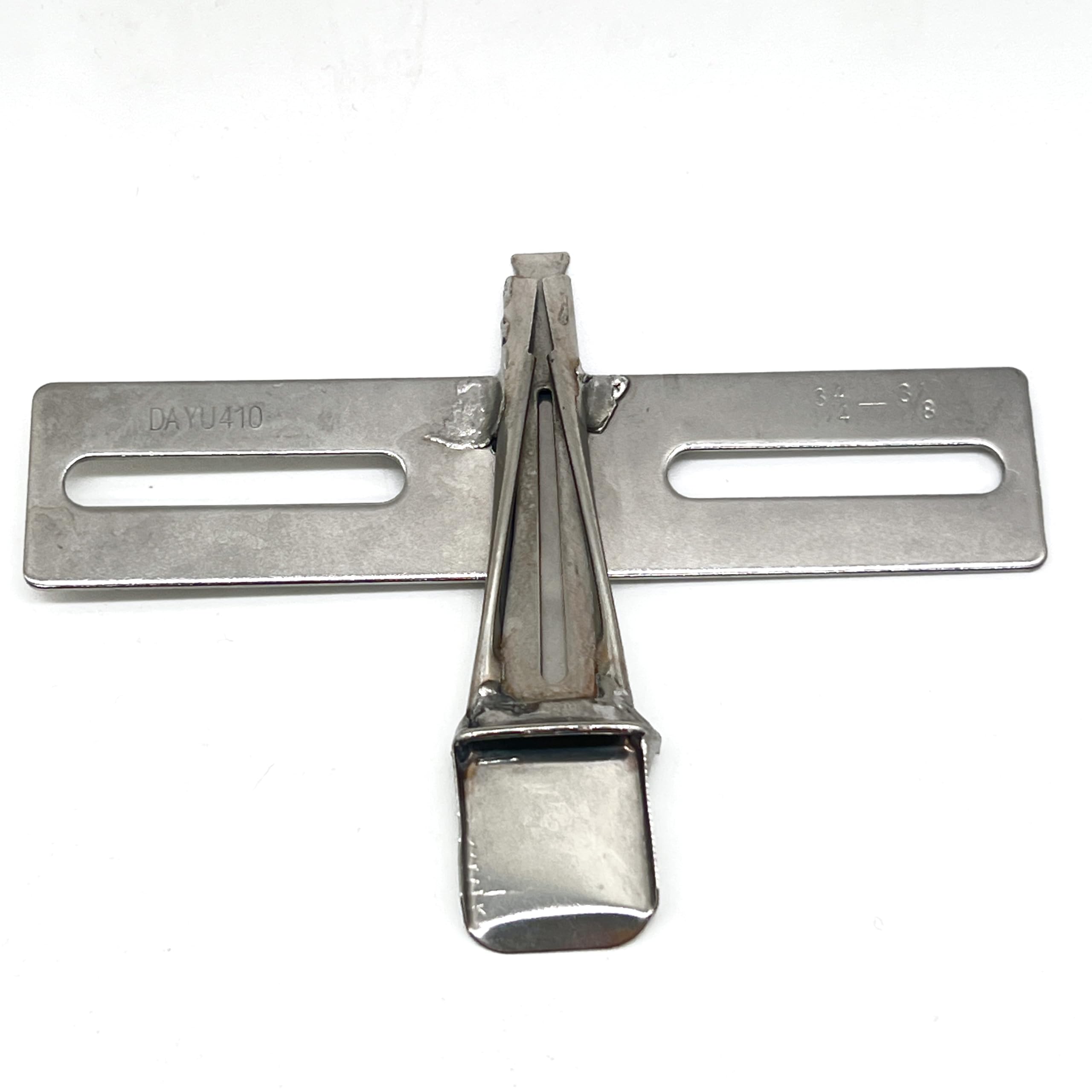 LNKA Industrial Foot DAYUN 410 Two Sides Upward Reverse Belt Loop Binder Folder fit for 2 Needle Sewing Machine (Tape Size:3/4 Finish Size:3/8)