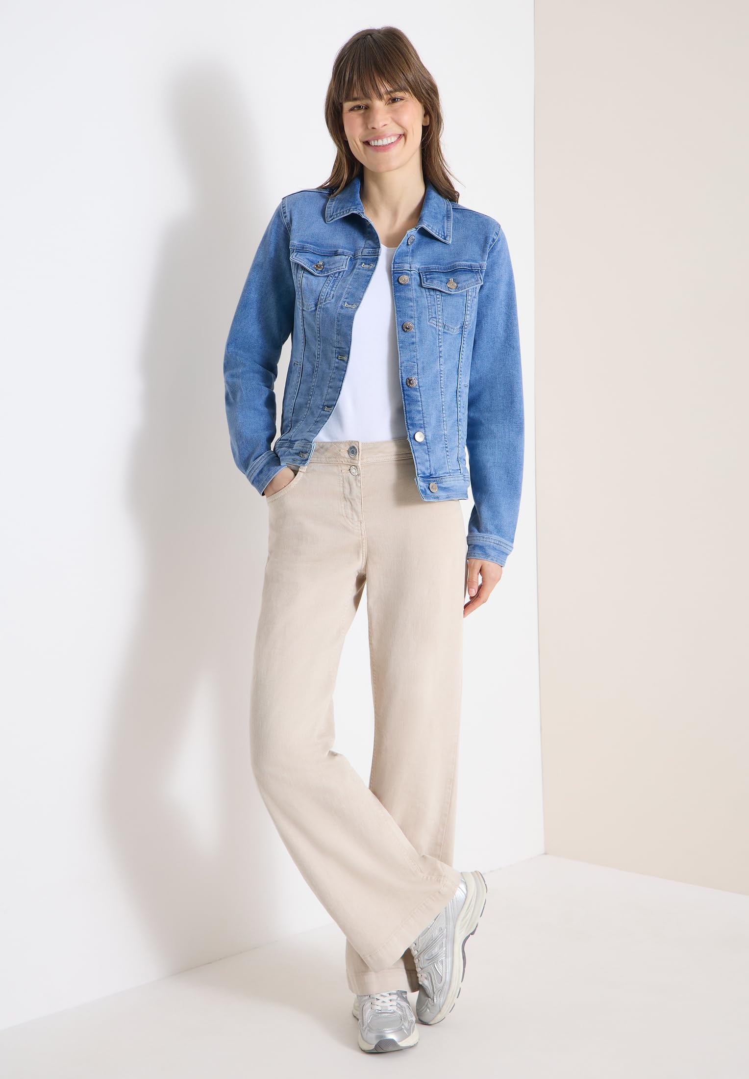 Cecil Jeansjacke mit Brusttaschen und Knöpfen