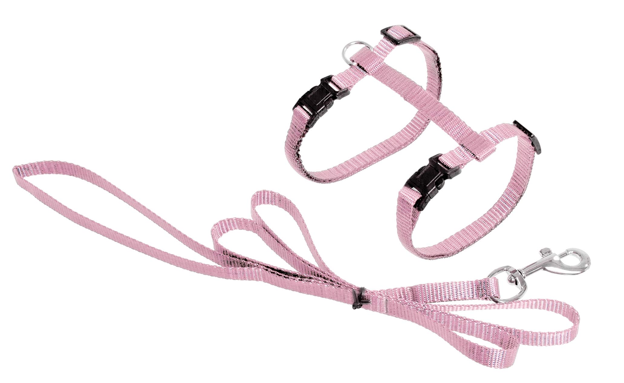 Flamingo Cat Harness with leash Ziggi Light pink 22-36cm 27-46cm 110cm 10mm
