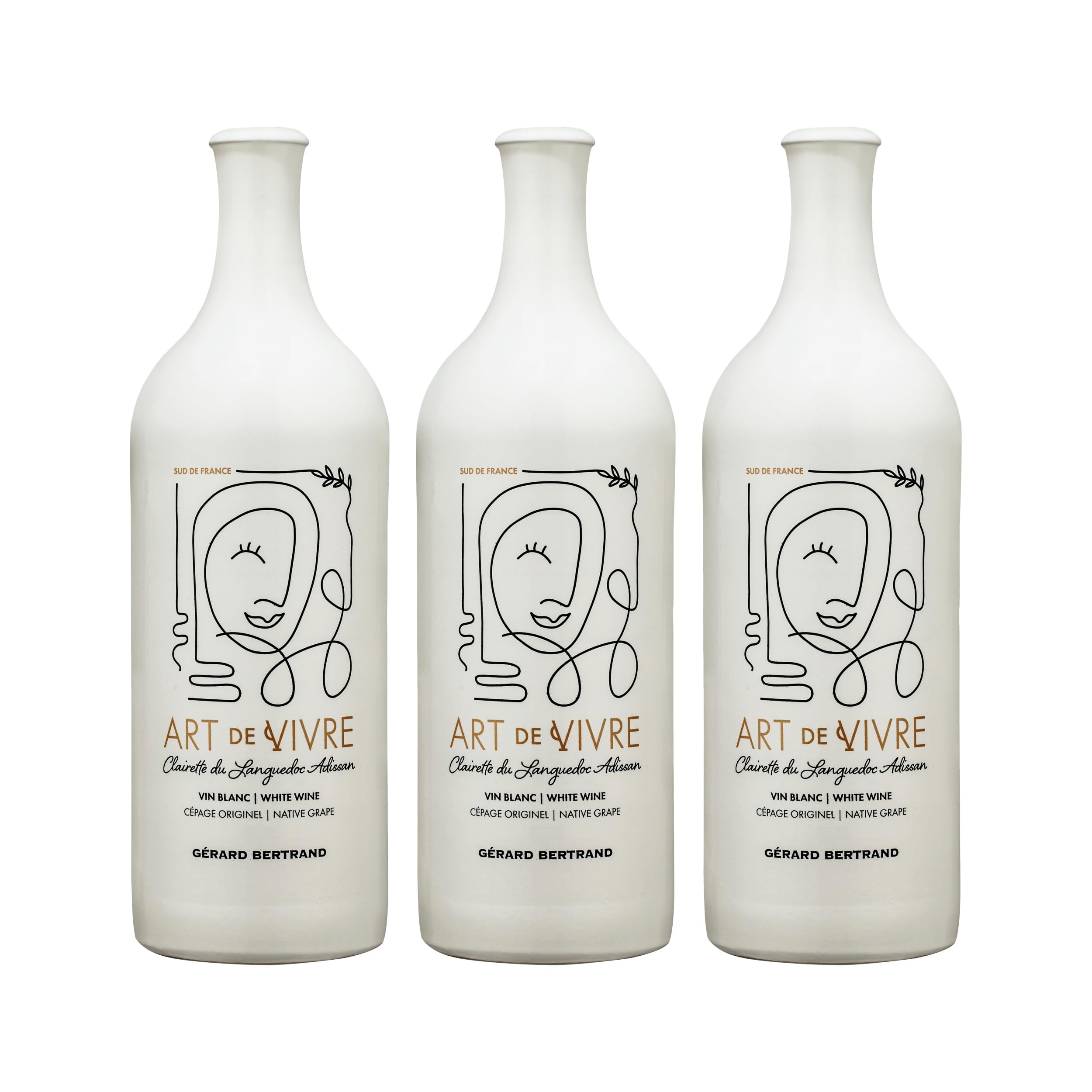 Gérard Bertrand Art de Vivre Clairette du Languedoc Adissan Blanc halbtrocken Weisswein Wein Frankreich inkl. FeinWert E-Book (3 x 0.75 l)