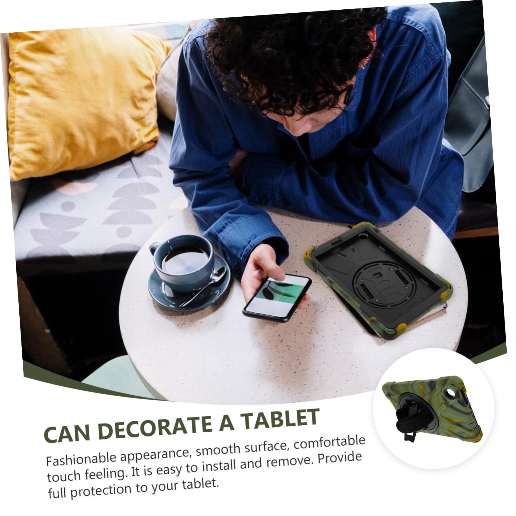 custodia protettiva copertura della tavoletta custodia protettiva per tablet cinghie custodia in silicone per tablet custodia per alla moda staffa tracolla ruotare PC