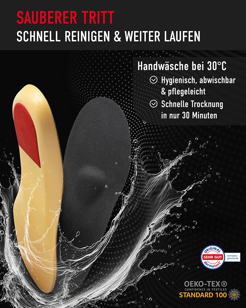 SPORT RUNPLUS - Einlegesohlen für Laufschuhe - Einlagen für Sportschuhe bei Plattfuß - Leicht zu reinigen für Sport & Freizeit - Atmungsaktiv, kühlend und langlebige Schuheinlagen für Damen & Herren