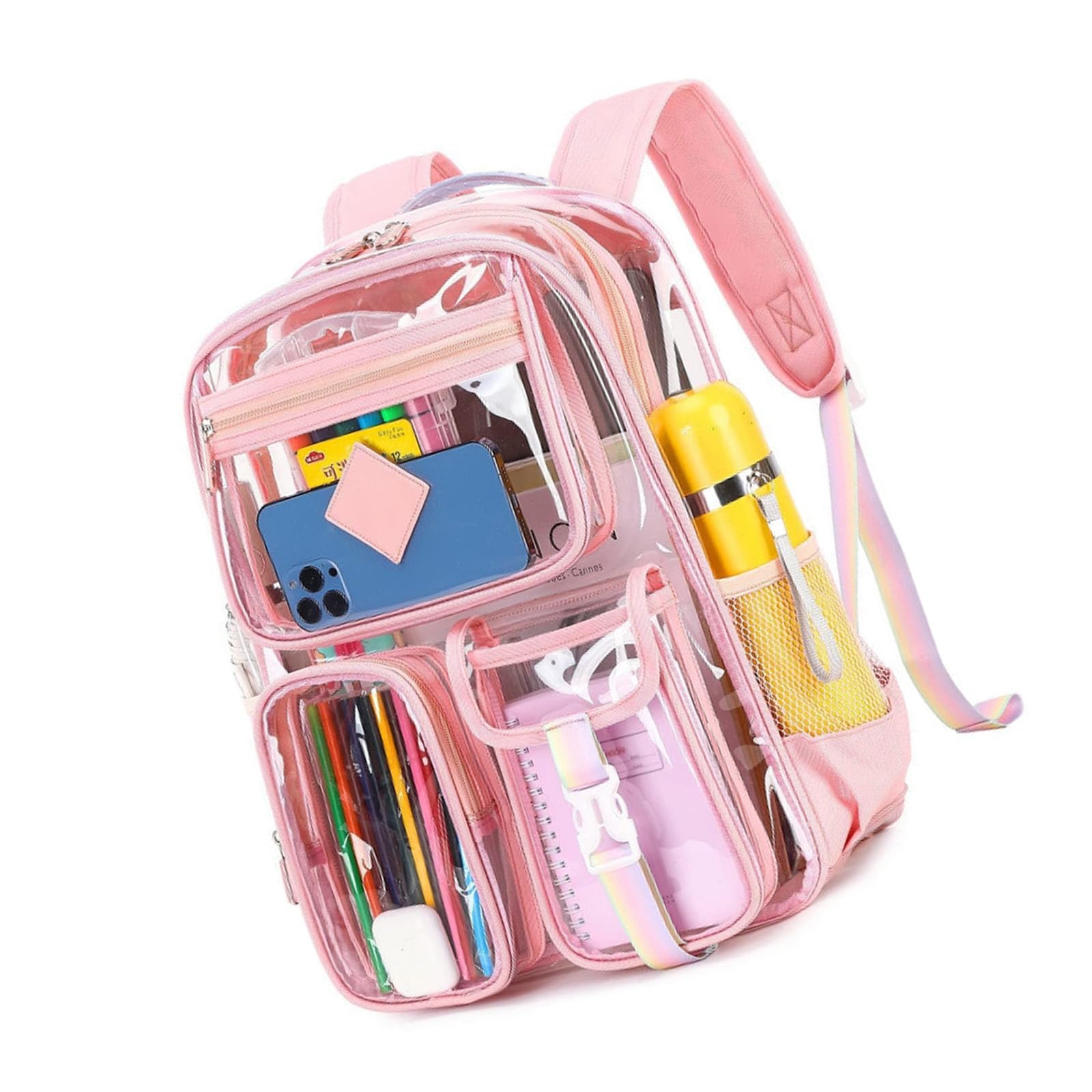 Mochila visual transparente para evitar pérdidas y organizar el material escolar 8
