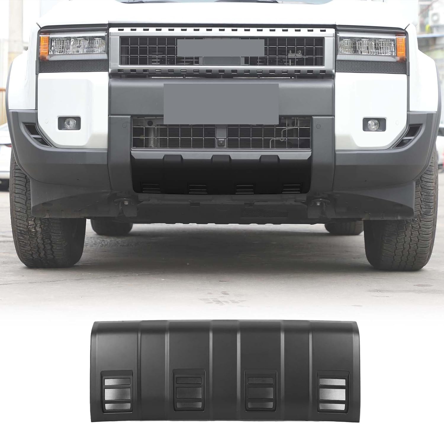 Front Bumper Lower Panel Protector Guard Compatible with Toyota Land Cruiser 250 Prado J250 LC250 2024 2025, ABS Front Bumper Under Trim Guards Exterior Protector Accessories (Matte Black)