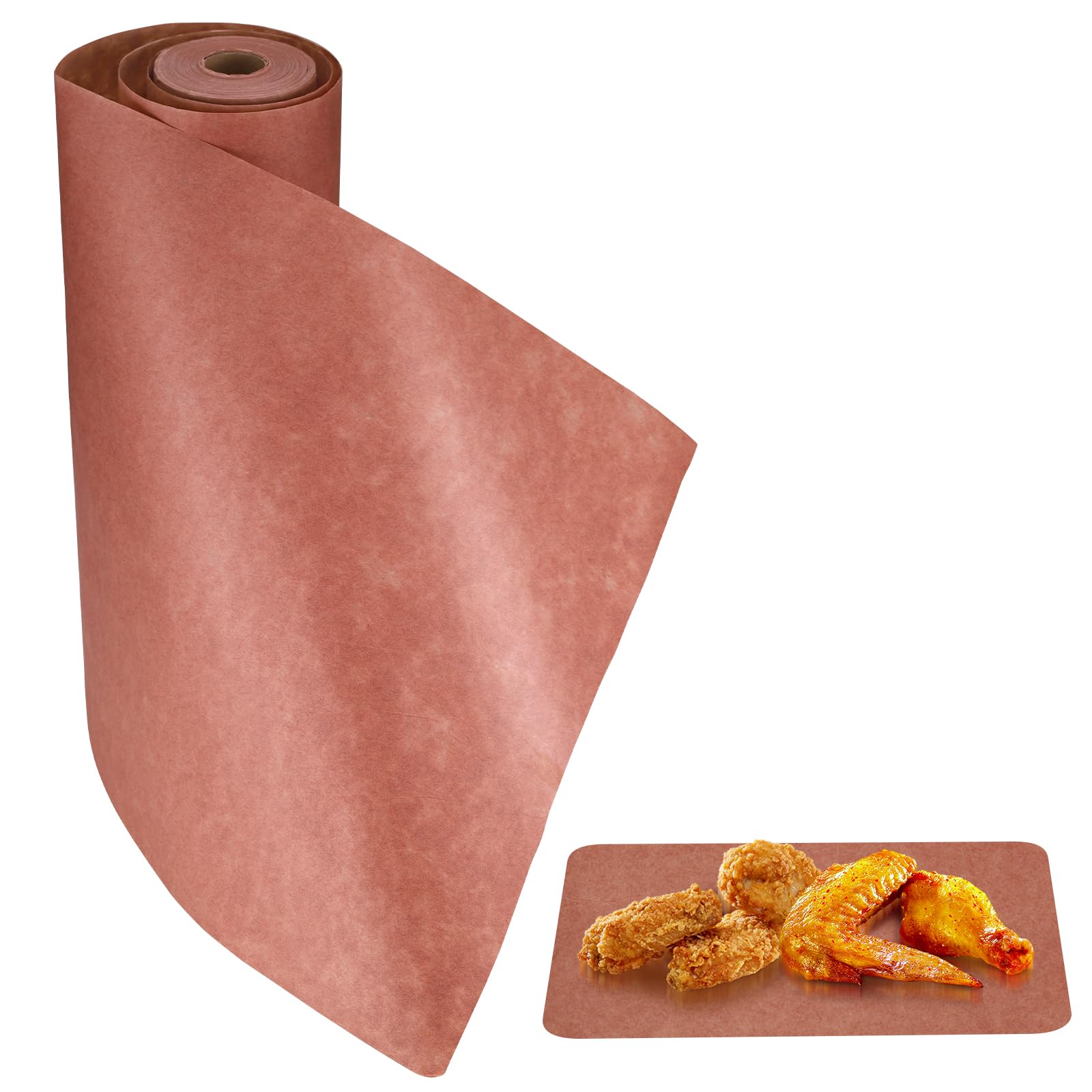 Hejo Pink Butcher Paper for BBQ Smoking, 40cm × 30m Greaseproof Peach Papers, Multifunctional Kraft Paper for Grill Smoker Fish Meat (Pink)