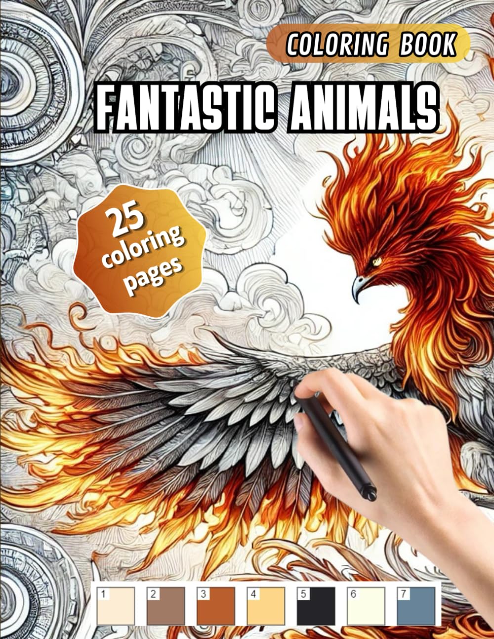 Fantastic Animals: Adult and teens Coloring Book: 25 Drawings for Anxiety, Autism and ADHD