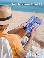 Vista 3 de HEETA Paquete de 2 bolsas impermeables con correa para la cintura, bolsa seca táctil con cinturón ajustable para teléfono, objetos de valor