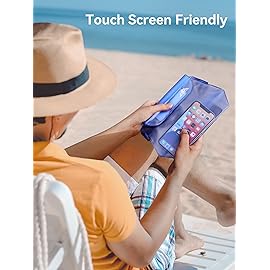 HEETA 2-Pack Waterproof Pouch with Waist Strap, Screen Touchable Dry Bag with Adjustable Belt for Phone Valuables for Kayaking Swimming Snorkeling Boating Fishing Surfing Beach (Pink & Blue)