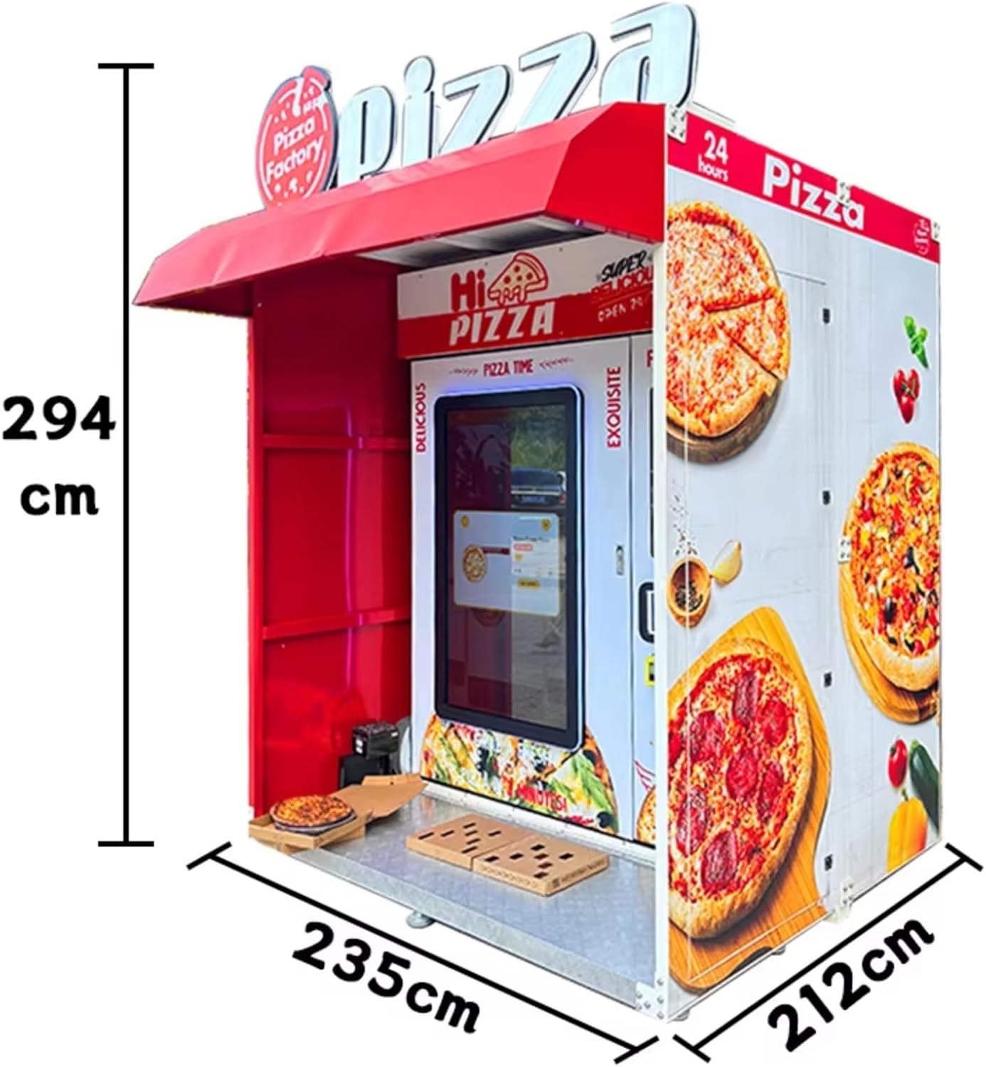 Fully Automatic Pizza Vending Machine for Sale, Commercial Automated Smart Pizza with Cashless Payment, High Capacity Storage & Fast Heating, 24/7 Food Business Equipment
