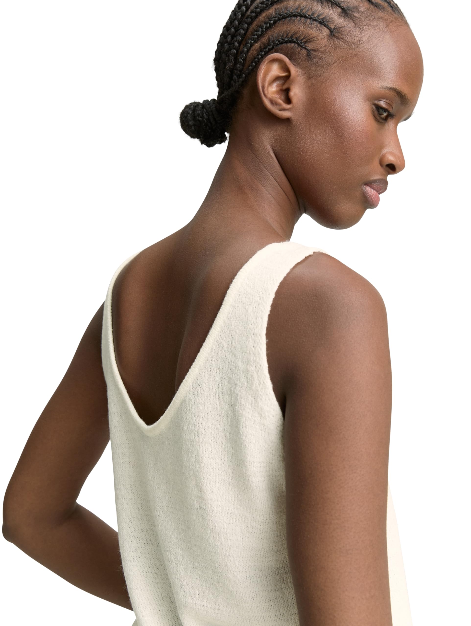 Tom Tailor Denim Damen Stricktop mit V-Ausschnitt