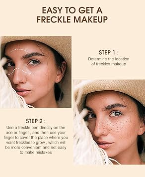 2 Colors Freckle Pen Waterproof Long-lasting Quick Dry Small Spot Natural Lifelike Freckle Makeup Pen (Dark Brown+Light Brown)