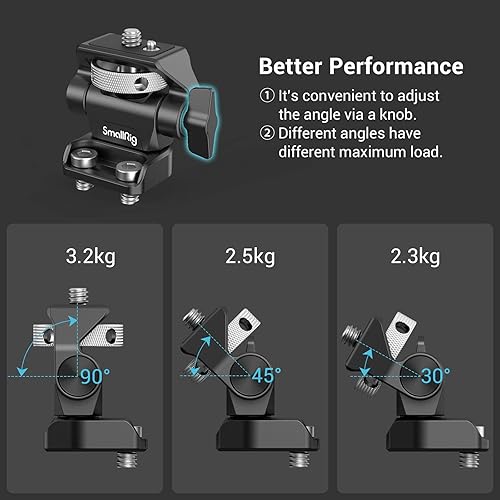 Miniatura 4 de SmallRig Soporte giratorio para monitor de 360° e inclinación 180° soporte ajustable con 1/4"- 20 tornillos para monitor de 5" y 7"