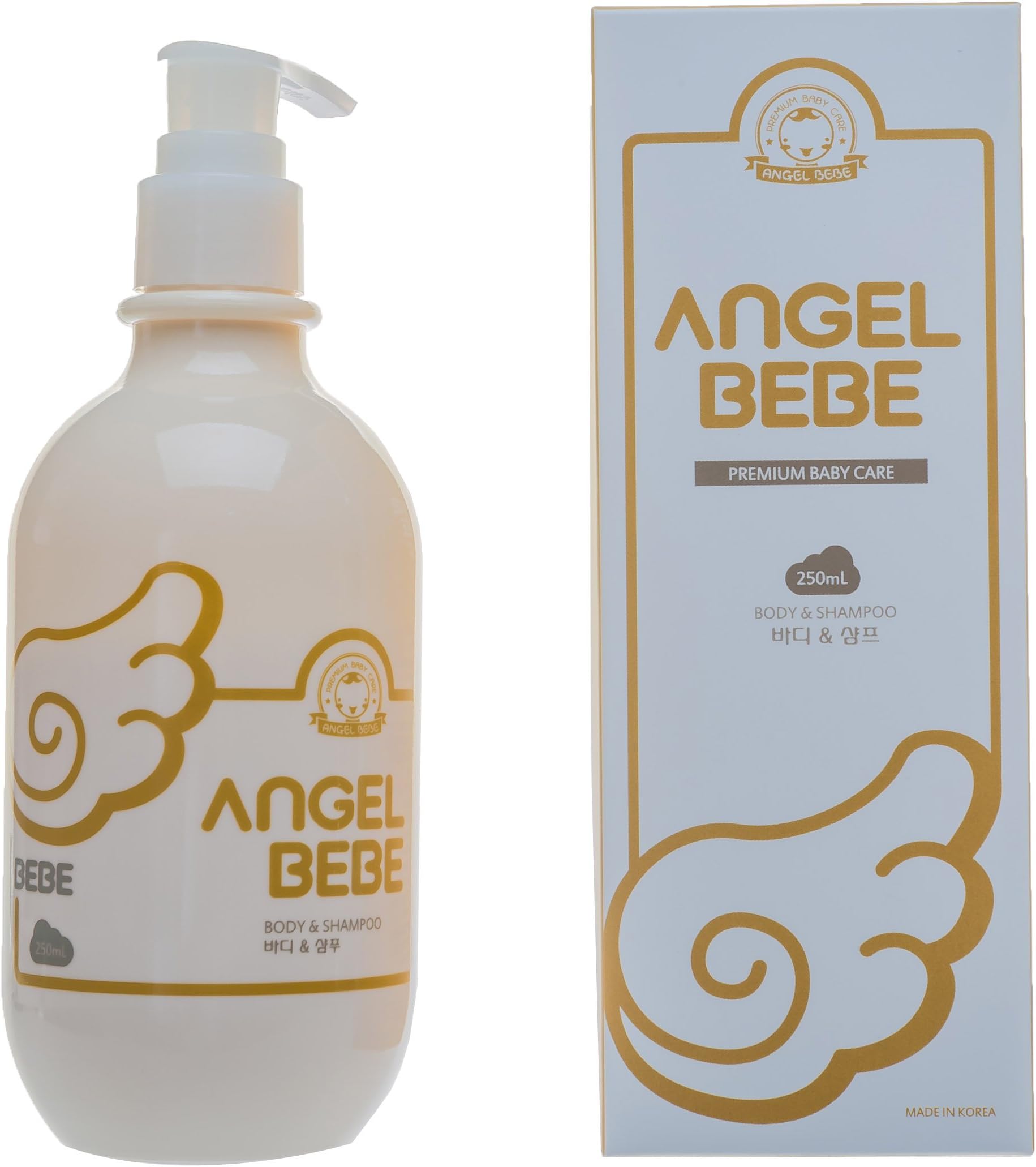 | Angel Bebe Body & Shampoo 8.45 Fluid Ounce | Angel Bebe Premium Baby Care Natural Plant Extract Body & Shampoo Vanilla Scent
