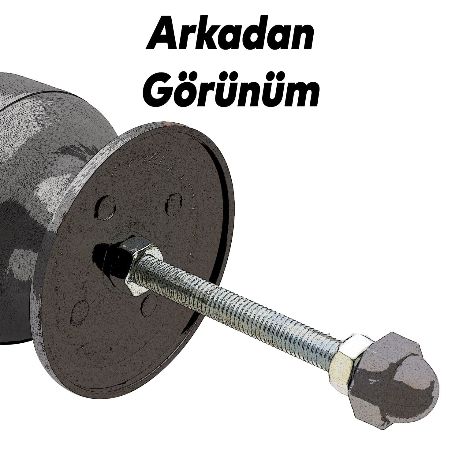 Badem10 Kestila Antik Sarı Kapı Tokmağı Topuzu Kolu Metal Tokmak
