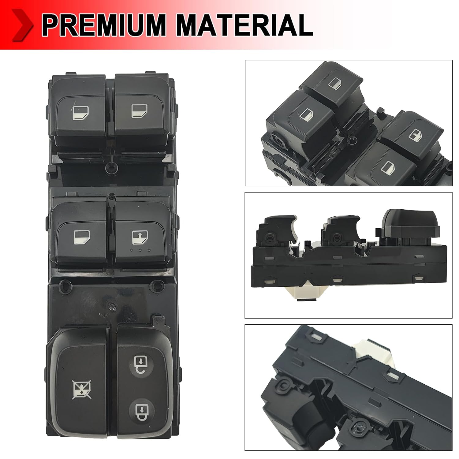 93570-H9150 Front Left Power Window Switch Control Button Fit for Kia Rio 2018-2020, Replaces 93570H9150 93570-H6150