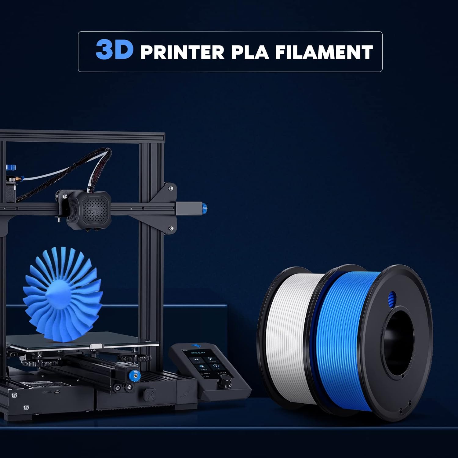 3D Printer Filament PLA 1.75mm 3-D Printing Materials 5 Colors Bundle Print Filament 1.75 mm White Yellow Pink Blue Purple Filament 1.75 Accuracy ±0.02mm Filament Spool Vacuum Pack 250G X 5