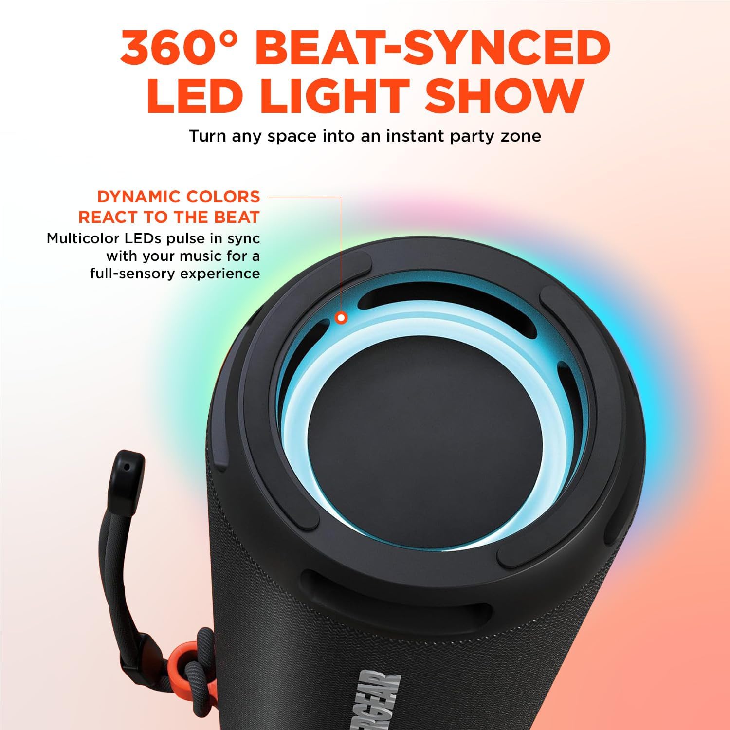 HyperGear SoundTower Bluetooth Speaker, 10W Portable Speakers Bluetooth Wireless Pairing for Shower Speaker, Beach Audio Blue Tooth Speakers Outdoor, Loud Boosted Bass HD Sound BT5.4 - Image 4