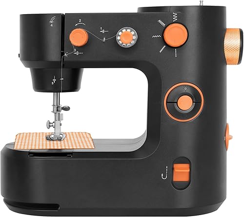 BANLICALI Máquina de coser, máquina de coser eléctrica de encimera con luz LED y caja de almacenamiento, máquina de coser de control de 2