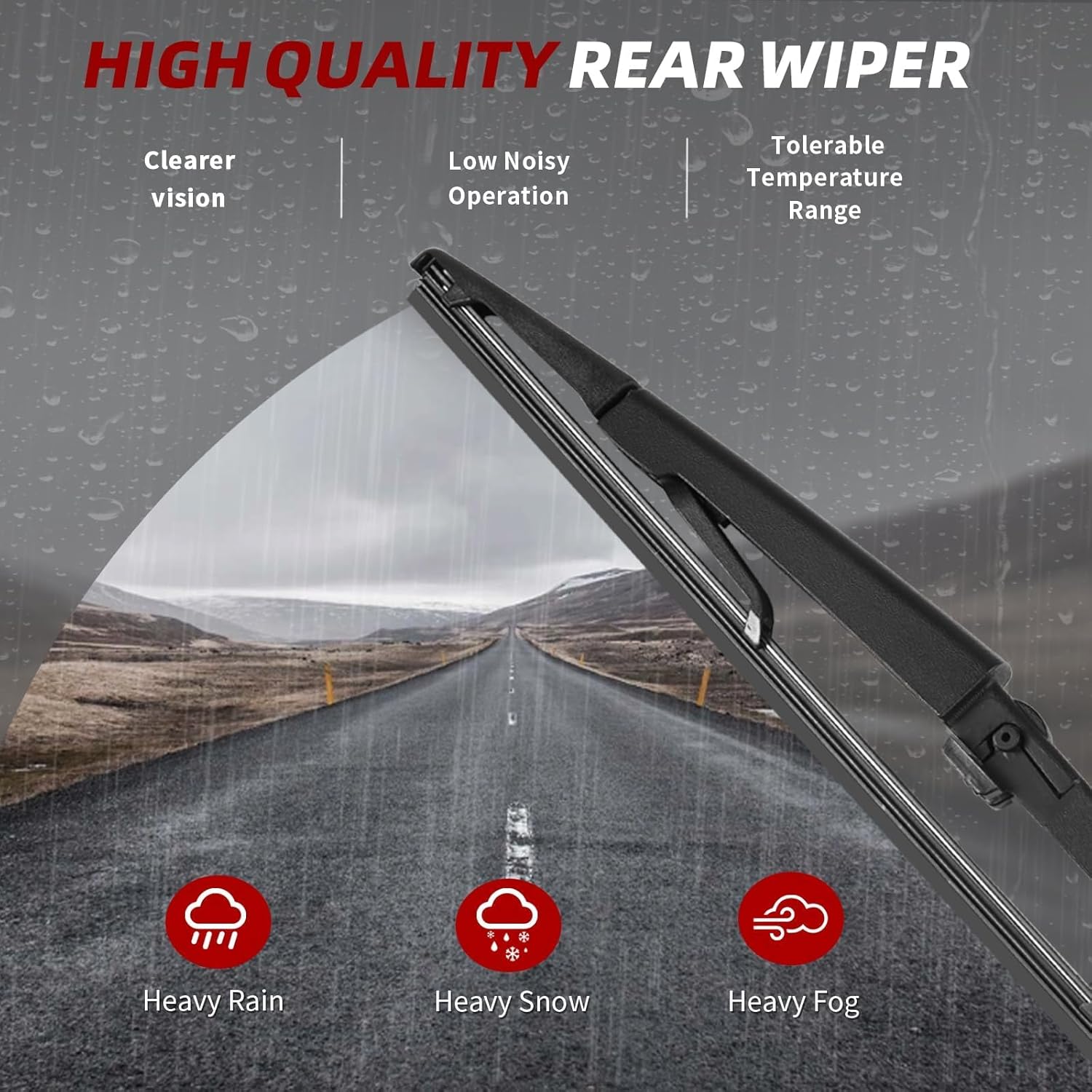 OTUAYAUTO Windshield Wiper Blades - Replacement for Kia Sportage 2017-2023 Sorento 2016-2020, Hyundai Santa Fe 2019-2023 Elantra GT 18-20, Front and Rear Wiper Blade J/U Hook 26"+16"+11" (Pack of 3)