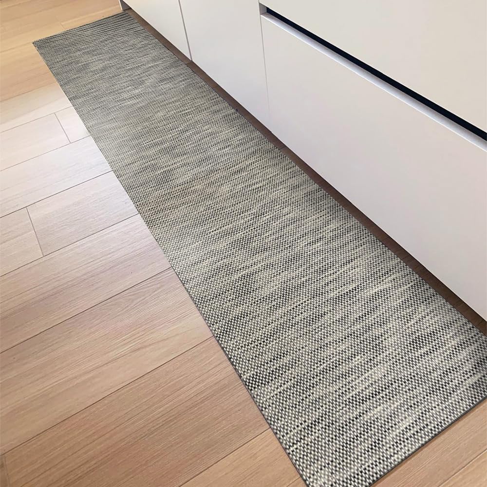 OLIVO.shop Tappeto Cucina Antiscivolo Lavabile Passatoia per Cucina Multiuso al Metro Passatoia Pvc Effetto Rattan, ROTOLO LOTUS BIG Avorio (50x340 cm)