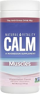 Natural Vitality Calm Specifics Calmful Muscles - for Tired, Sore, or Cramping Muscles - Watermelon 6 oz,Powder