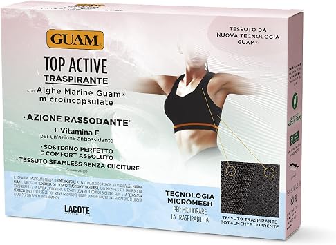 Guam Top Active Traspirante Con Alghe Marine Guam Microincapsulate Azione  Rassodante + Vitamina E Antiossidante Taglia S-M 42-44 : Amazon.it: Bellezza