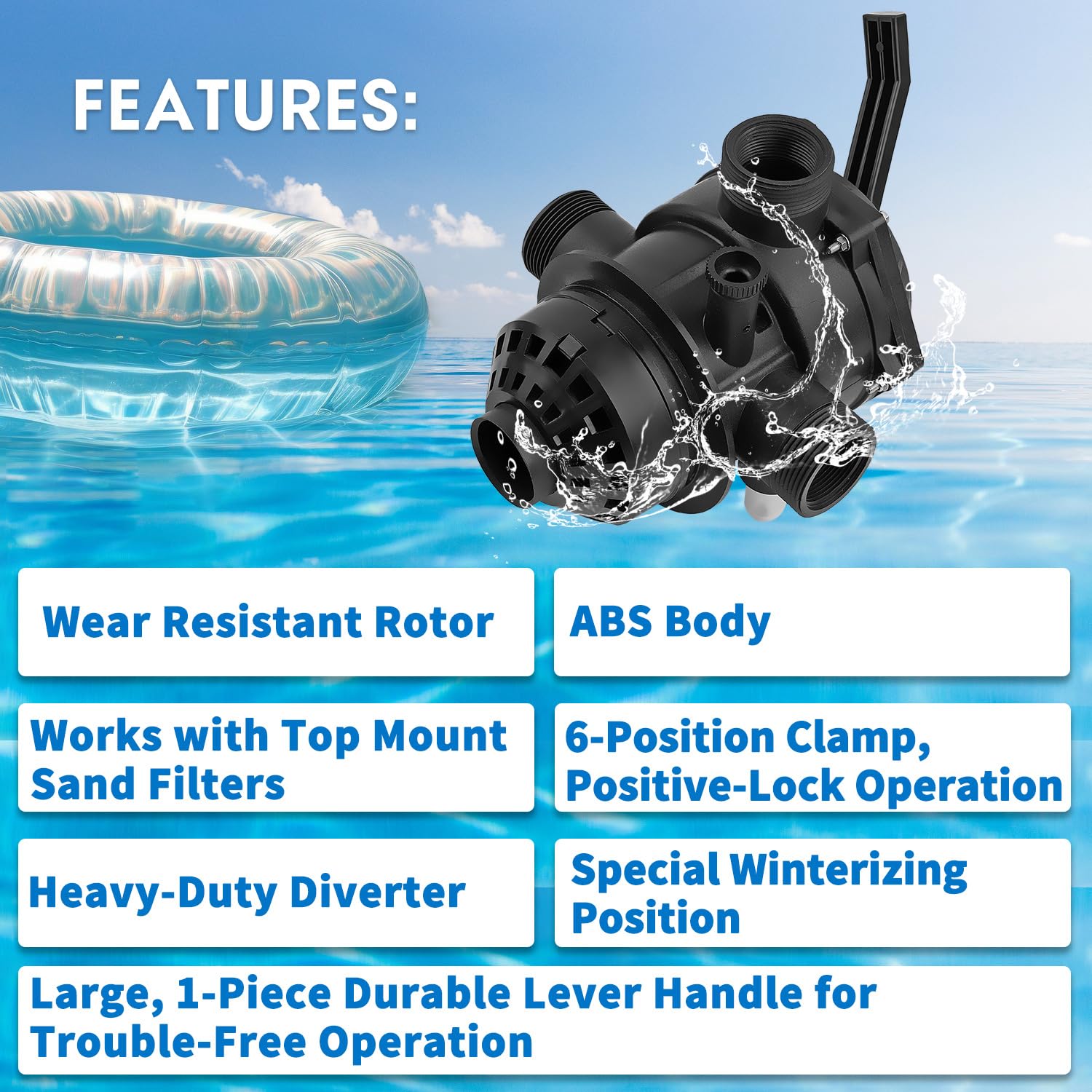 Amazon.com: Fexhull 262506 1-1/2-Inch 6-Way Clamp Style Valve Fit