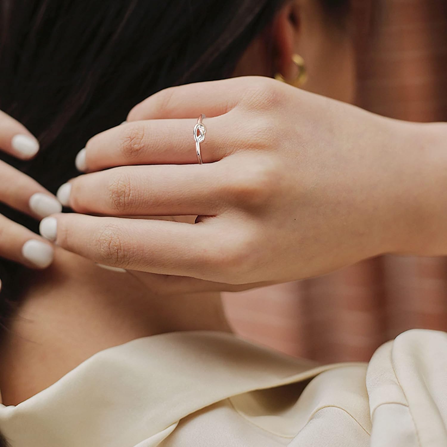 Fansilver 9PCS Adjustable Ring Set for Women Open Ring Arrow Knot Wave Rings Hypoallergenic Stackable Thumb Knuckle Rings Set