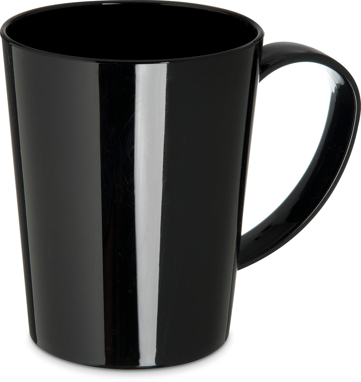 Carlisle FoodService Products Mug Plastic Coffee Mug with Large Handle for Buffets, Home, and Restaurant, Tritan, 12 Ounces, Black image 3
