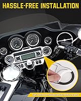 Vista 3 de Anillo de ajuste de altavoz estéreo Accent, 9 piezas, compatible con Harley Davidson 1996-2013 Electra Glide Street Glide Trike Glide
