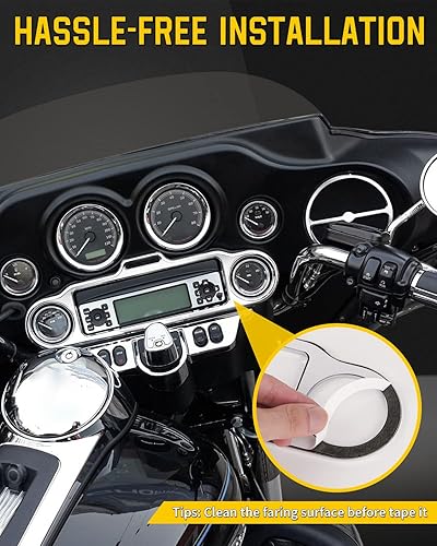 Miniatura 3 de Anillo de ajuste de altavoz estéreo Accent, 9 piezas, compatible con Harley Davidson 1996-2013 Electra Glide Street Glide Trike Glide