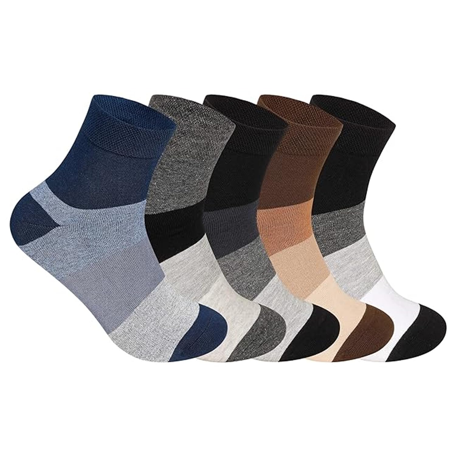 Ankle Casual Design Socks for Men, Made With Breathable, Anti Odour & Moisture Absorbent Combed Cotton with a Extra Durable Welt, Ideal for All Day Wear, Assorted-image-41